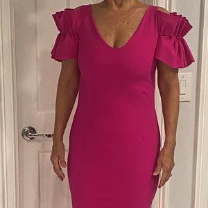Chiara Boni La Petite Robe Fuscia Fishtail Gown